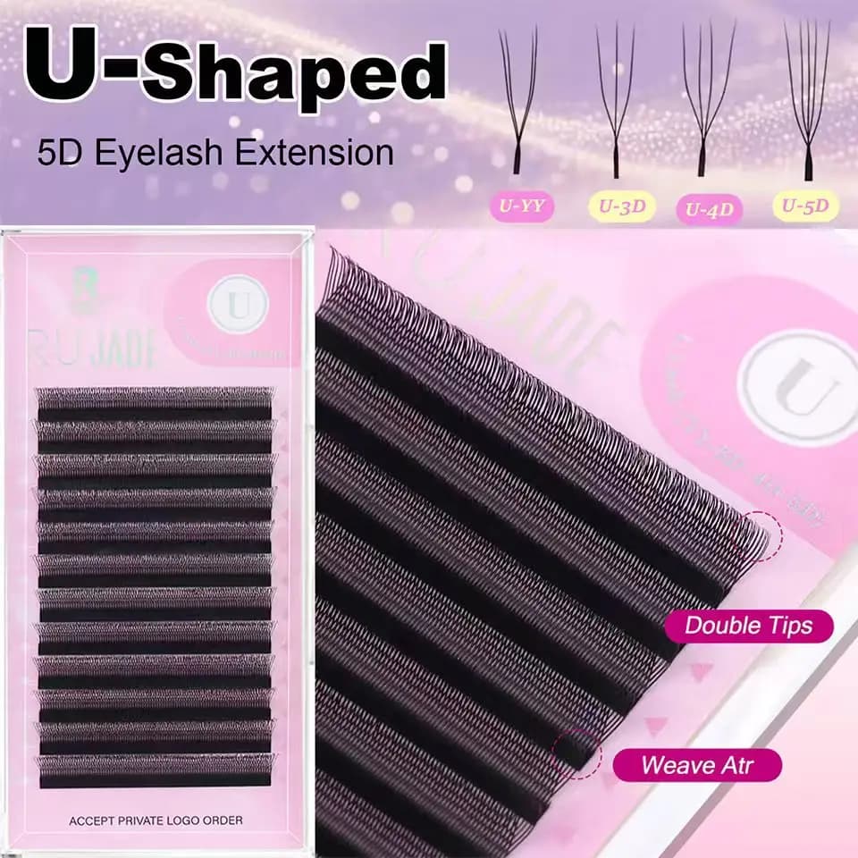 Nuove Ciglia Finte 3D 4D 5D a Forma di U, Facili da Applicare, Lunga Durata, Volume 3D, Tessute a Mano per il Trucco Femminile
