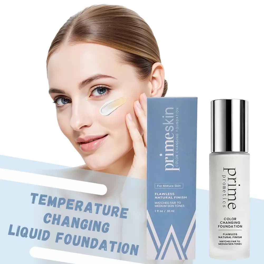 Prime Prometics Color Matching Skin Tone Foundation Lightweight Natural Coverage Primer Foundation Smooth Even Tone Makeup Base