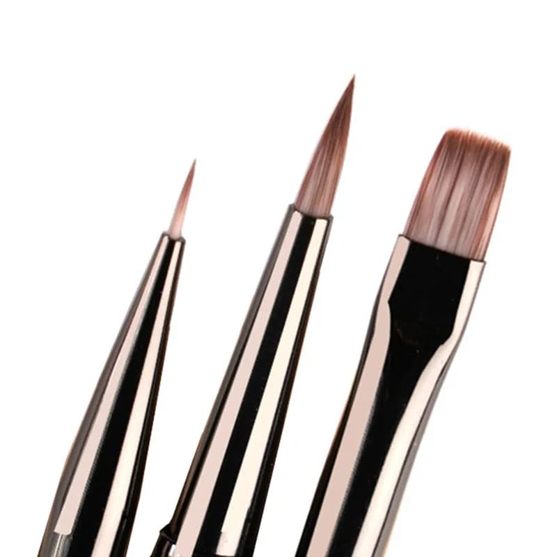 8 Pennelli per Unghie con Manico in Legno di Sandalo per Manicure, Pittura Gradiente, Estensione Gel UV, Penna per Disegno