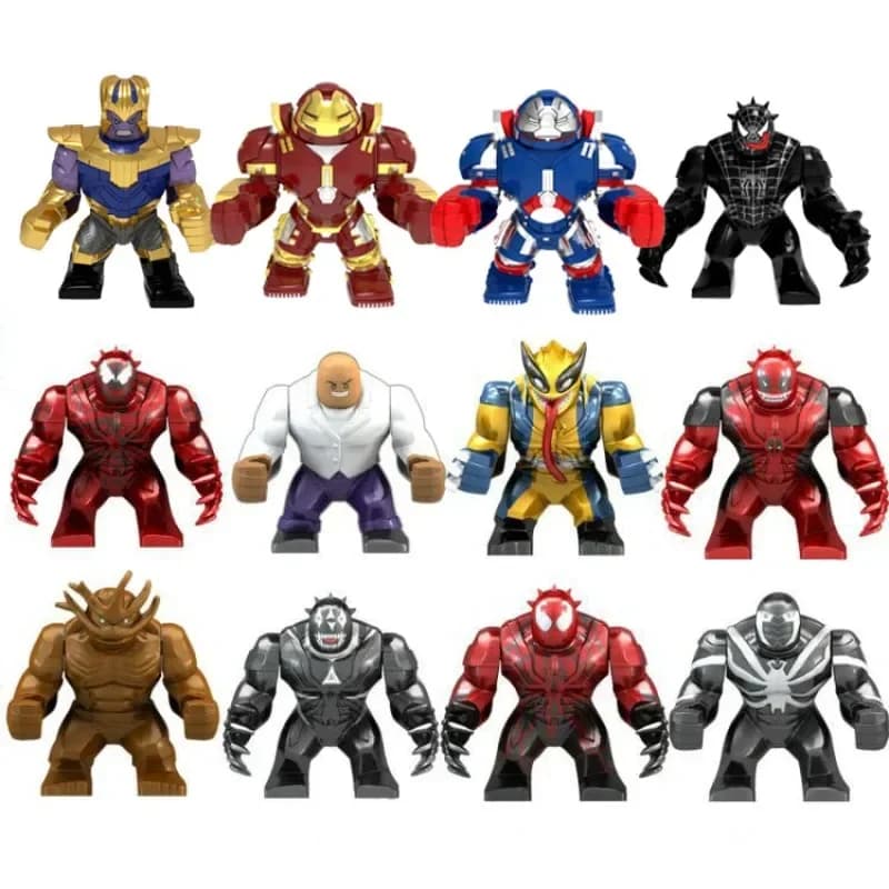 Marvel Mini Building Blocks, figura animale, veleno di supereroi, assemblaggio fai da te di blocchi giocattolo mani regali di compleanno per bambini