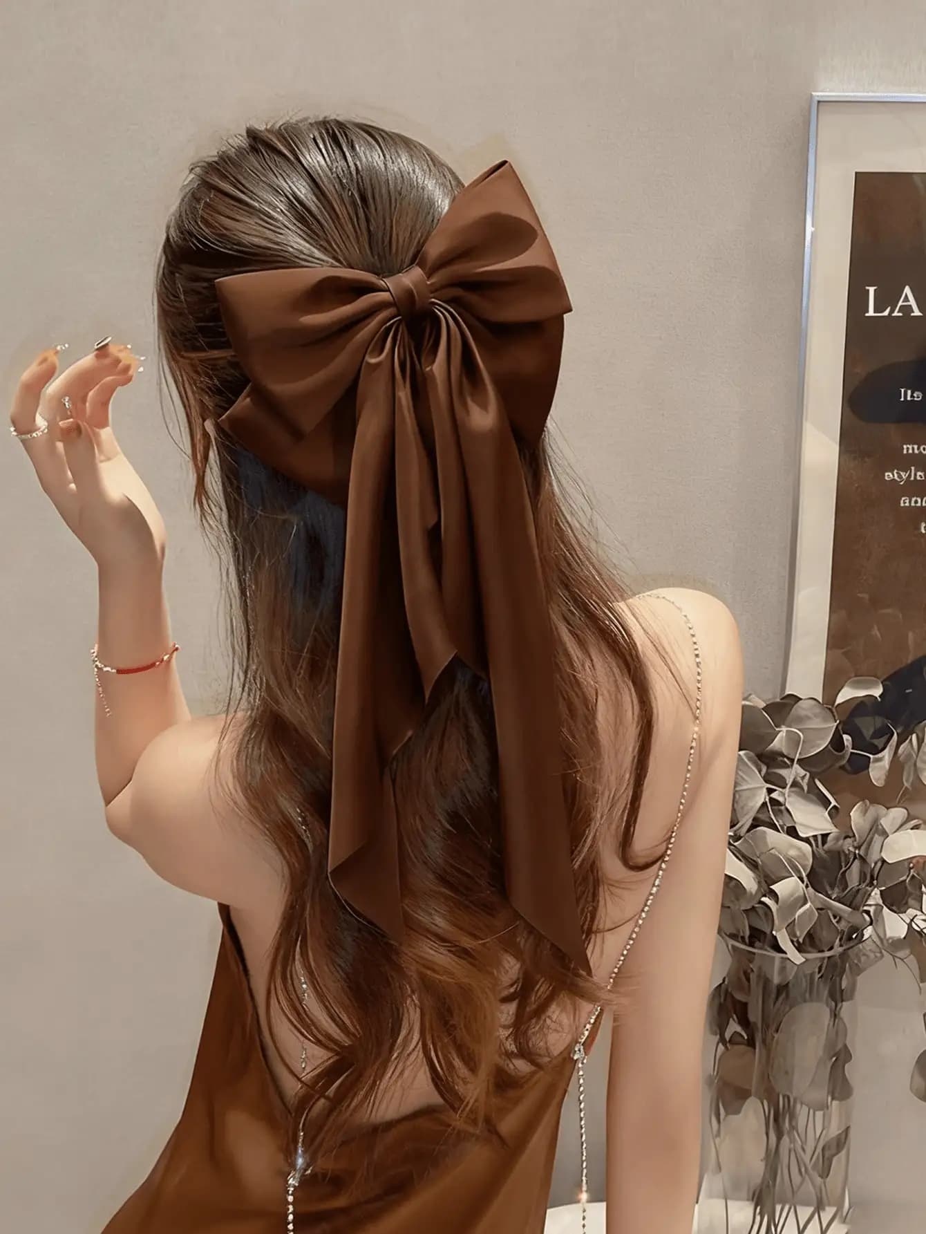 1 fermaglio per capelli con fiocco rosso, fermaglio grande da donna per coda di cavallo, accessorio elegante per capelli per la vita quotidiana e la vita universitaria, accessorio per capelli per San Valentino, accessori per capelli da donna, accessori per la testa, forcina