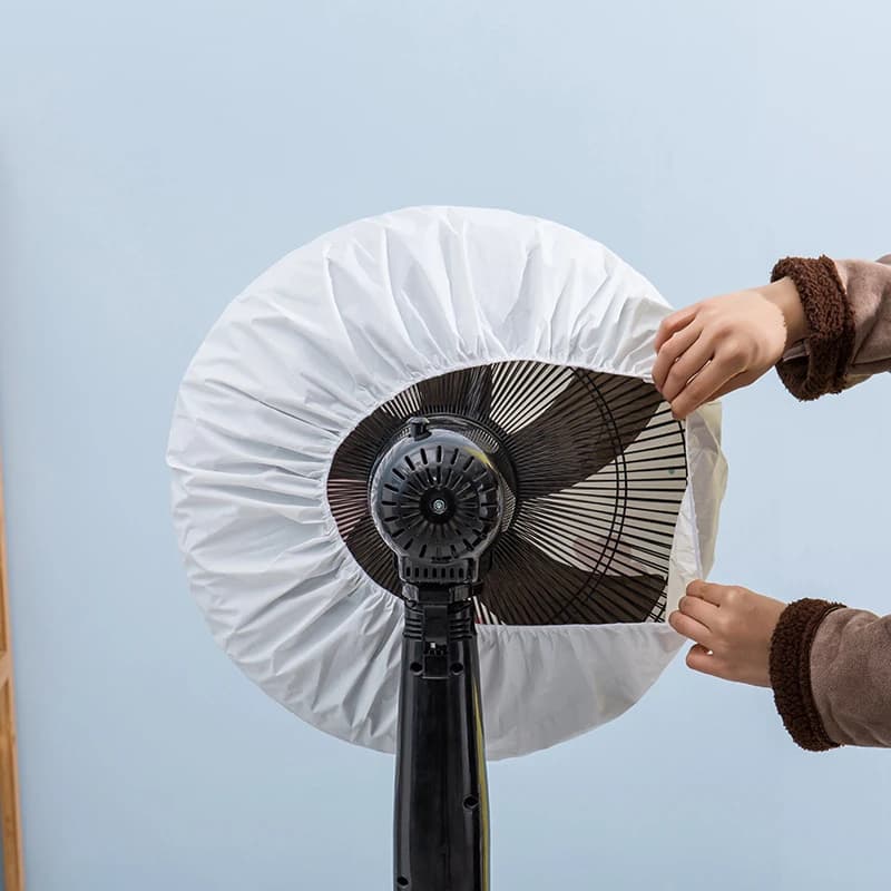 1pc copertura della ventola rotonda antipolvere impermeabile copertura del sacchetto della polvere del ventilatore elettrico copertura del ventilatore elettrico antipolvere da pavimento 2025