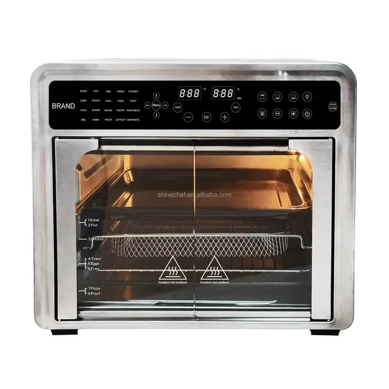 Multifunction Digital Touch Screen French Doors Horno Freidora De Aire Countertop Electric Air Fryer Toaster Convection Oven