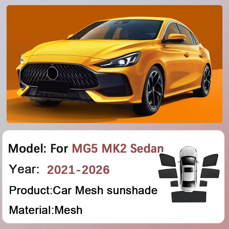 Parasole per MG5 MK2 Sedan 2021-2026 2022 2023 2024 2025, Tendine Parasole Magnetiche in Rete per Parabrezza, Accessori per la Privacy in Auto