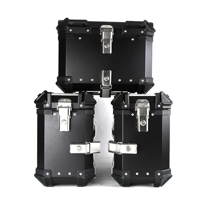 BKS 45L + 38L Custodia nera 58 Lt X Bm.w Scatola laterale Accessori Para Motos Parti e accessori moto Scatole posteriori per bagagliaio superiore in lega