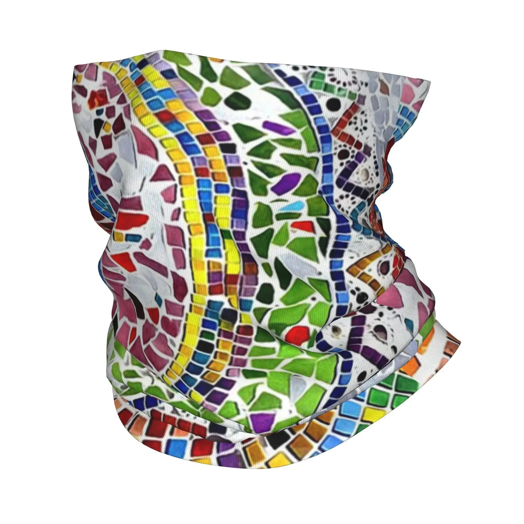 Gaudi Barselona Mosaico Bandana Ghetta per il collo Sciarpa avvolgente stampata Sciarpa da ciclismo multiuso Ciclismo Unisex Adulto per tutte le stagioni
