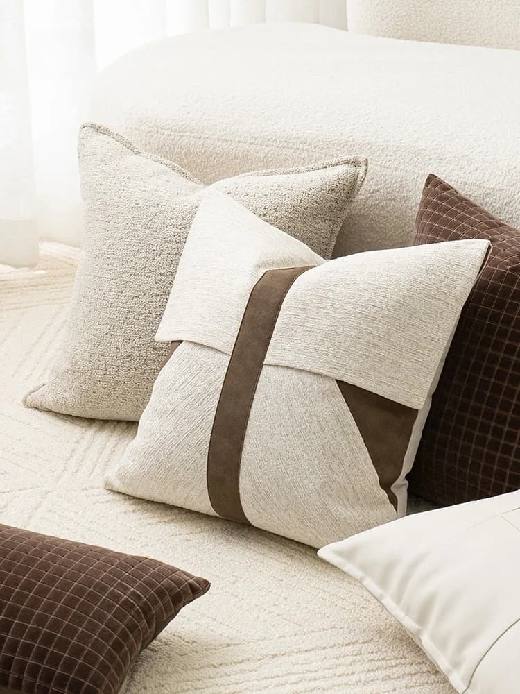 Modern decorative cushion cover with woven texture for sofa, living room, window, bed, simple style for home
