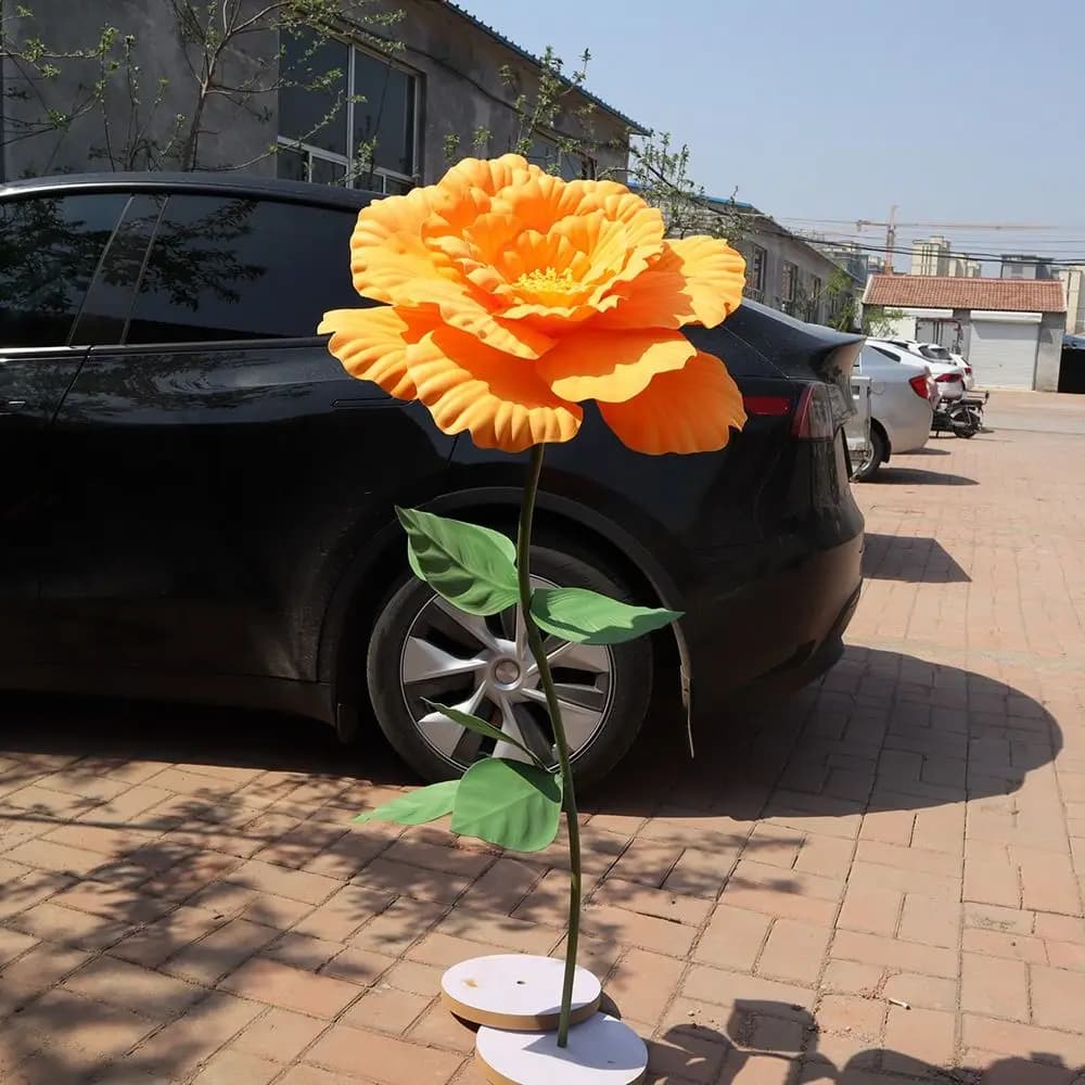 Nuova Peonia Artificiale in PE da 50cm, Fiore Gigante per Vetrine, Simulazione di Peonia, Accessori per Foto, Decorazione Murale, Fiori Finti