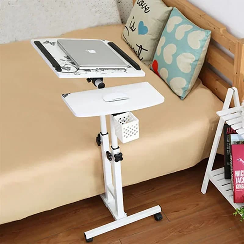 220v elettrico mini design moderno letto tavolino desktop regolabile in altezza sollevabile per scrivania portatile supporto per notebook vassoio con Whe