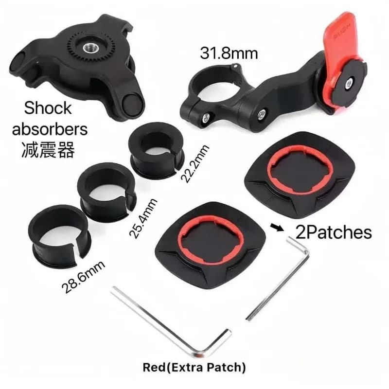 Supporto per telefono da moto/bicicletta, antiurto, per navigazione, compatibile con Xiaomi, iPhone, Samsung.
