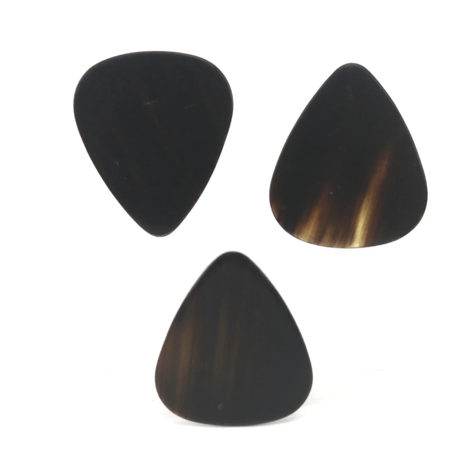 Plettro per chitarra in corno di mucca nera naturale per giochi professionali; chiodi folk, elettrici, in legno, bassi e fast-play.