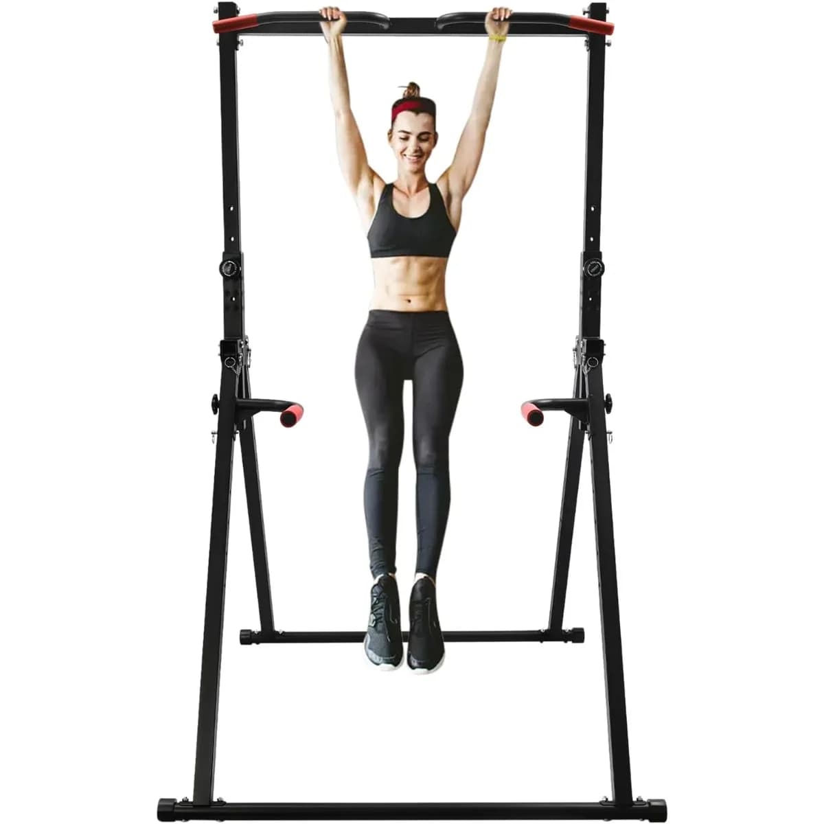 Barra Multifunzionale per Trazioni, Attrezzatura per Allenamento di Forza a Casa, per Esercizi di Gambe e Core, Barra per Allenamento Completo del Corpo