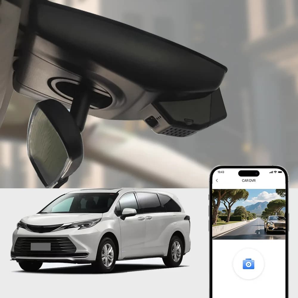 4K HD 2160P WIFi Plug and Play Car DVR Dash Cam per Toyota Toyota Sienna (XL40) Granvia dal 2021 al 2024 DashCam Accessori
