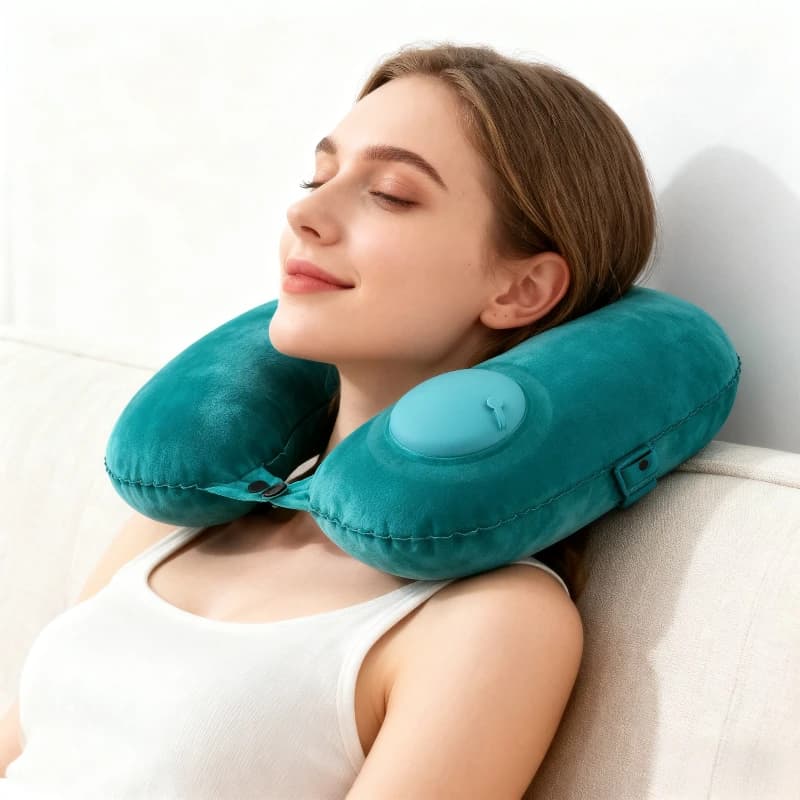 Inflatable Travel Cushion, U Shaped Neck Pillow for Portable Airplane, Neck Pillow for Understandable Piston, Christmas, Thanksgiving Gift