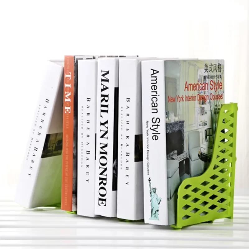 Scatola portaoggetti pieghevole retrattile cava a 3 strati, portariviste, vassoio, supporto per libri, organizer da scrivania, fermalibri per cancelleria per ufficio