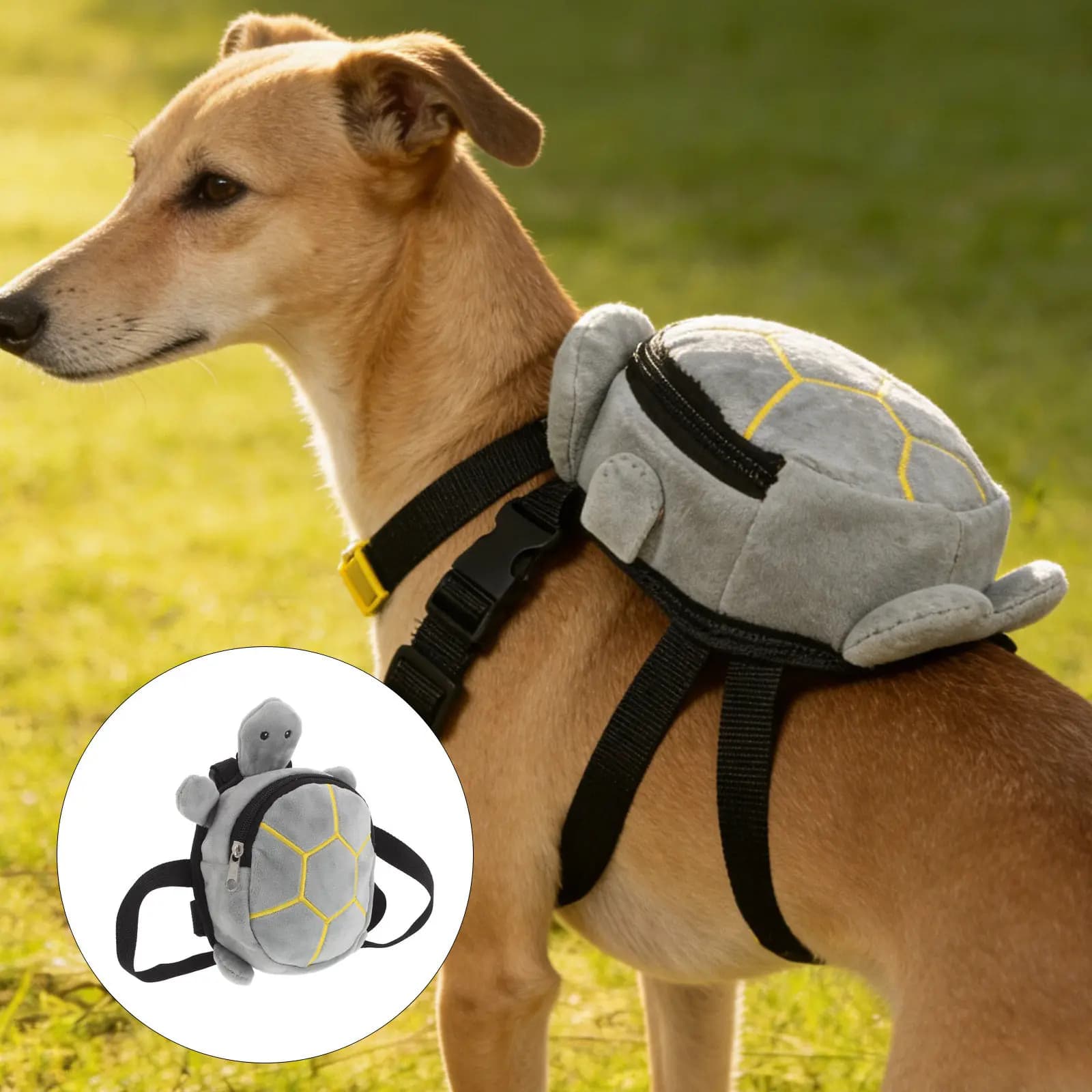Zaino per Cani a Forma di Tartaruga, Regolabile, Carino, per Escursioni, Borsa Autocaricante per Cuccioli, con Cerniera, per Viaggi, Avventure all'Aperto e Campeggio