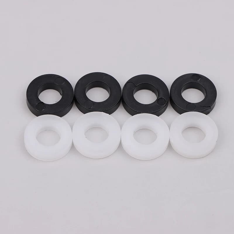 100 rondelle in nylon per viti del tamburo, rondelle piatte in nylon bianche e nere, spessore elevato, prodotto resistente
