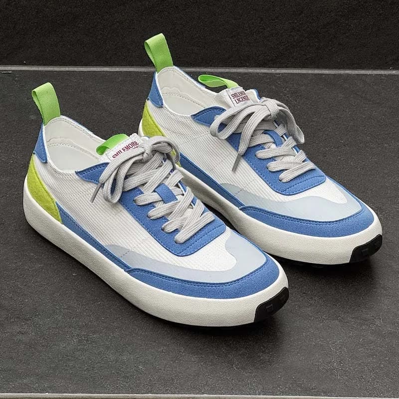 New Shoes for Men Canvas Casual Vulcanized Shoes Fashion Flat Skateboard Shoes Lace-up Sneakers