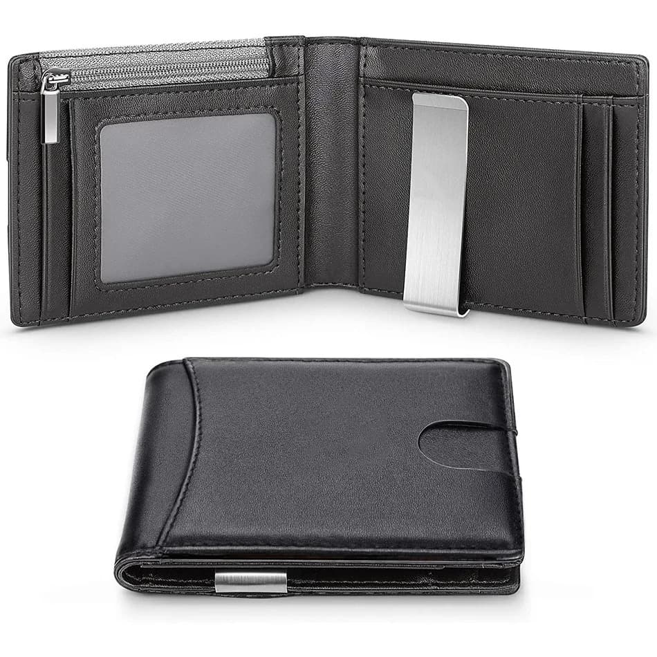 Business Card Holder Smart Wallet RFID Slim Money Clip Bank Visit Credit Cardholder Thin Minimalist Card Case Wallets for Men