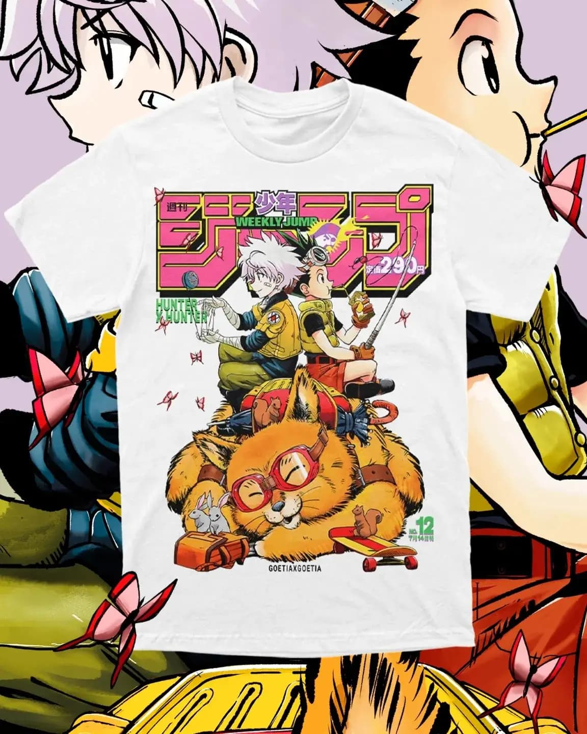 Gon T-shirt Hisoka Hunter X Hunter Manga Strip Gift Exclusive Shirt All Size