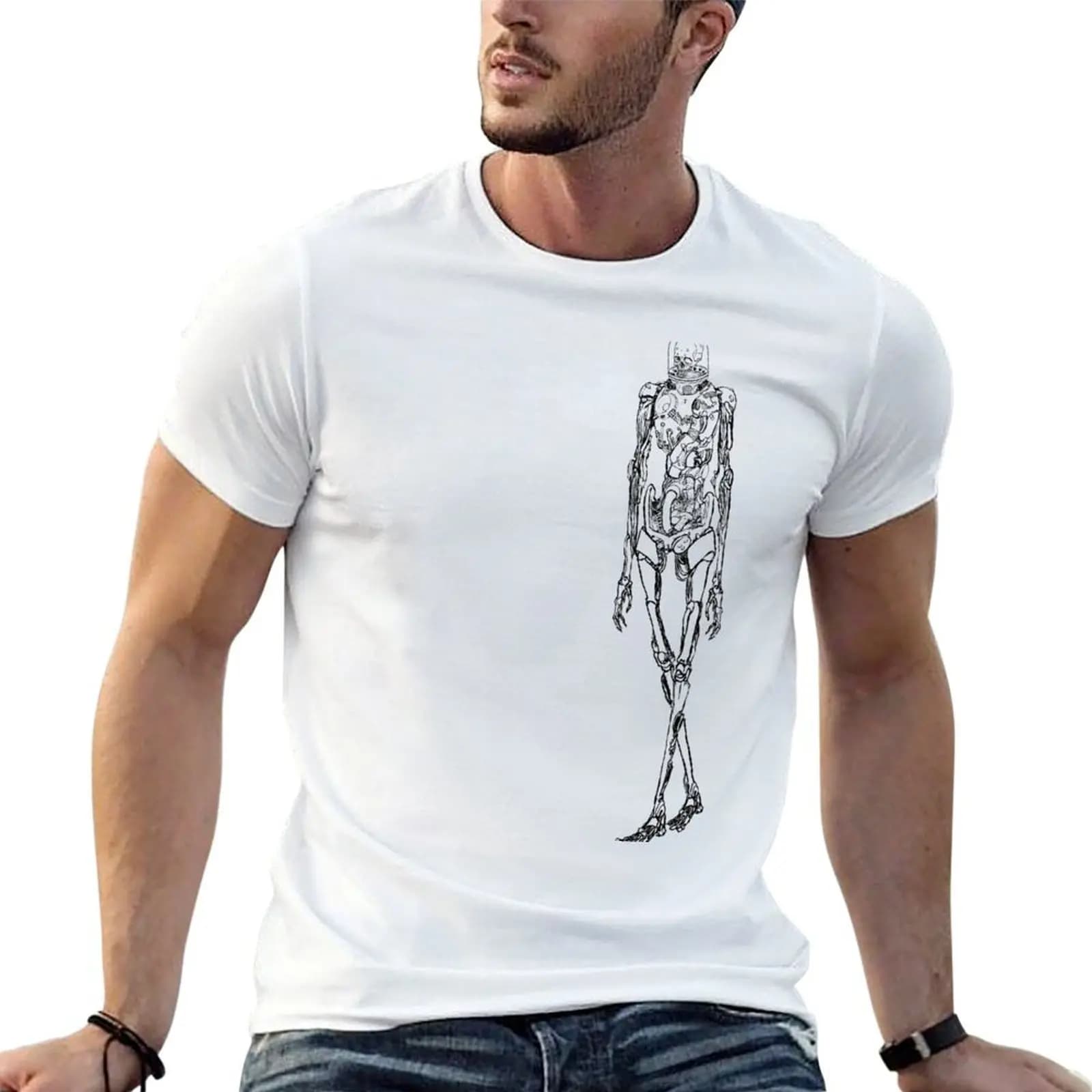 T-shirt Wanderer, t-shirt essenziale da uomo, t-shirt in cotone per uomo, t-shirt 100% cotone