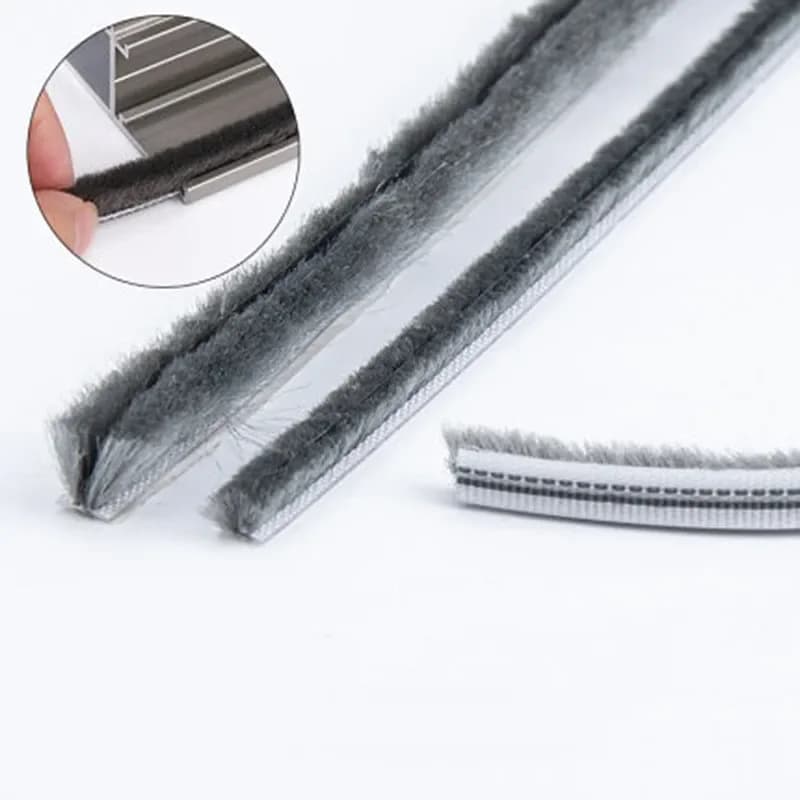 3M/5M/10M Porta Finestra Striscia di Tenuta Insonorizzata Spazzola di Tenuta Elastico Capelli Lisci Striscia di Tenuta Porta Finestra Etc Guarnizione Striscia Meteo