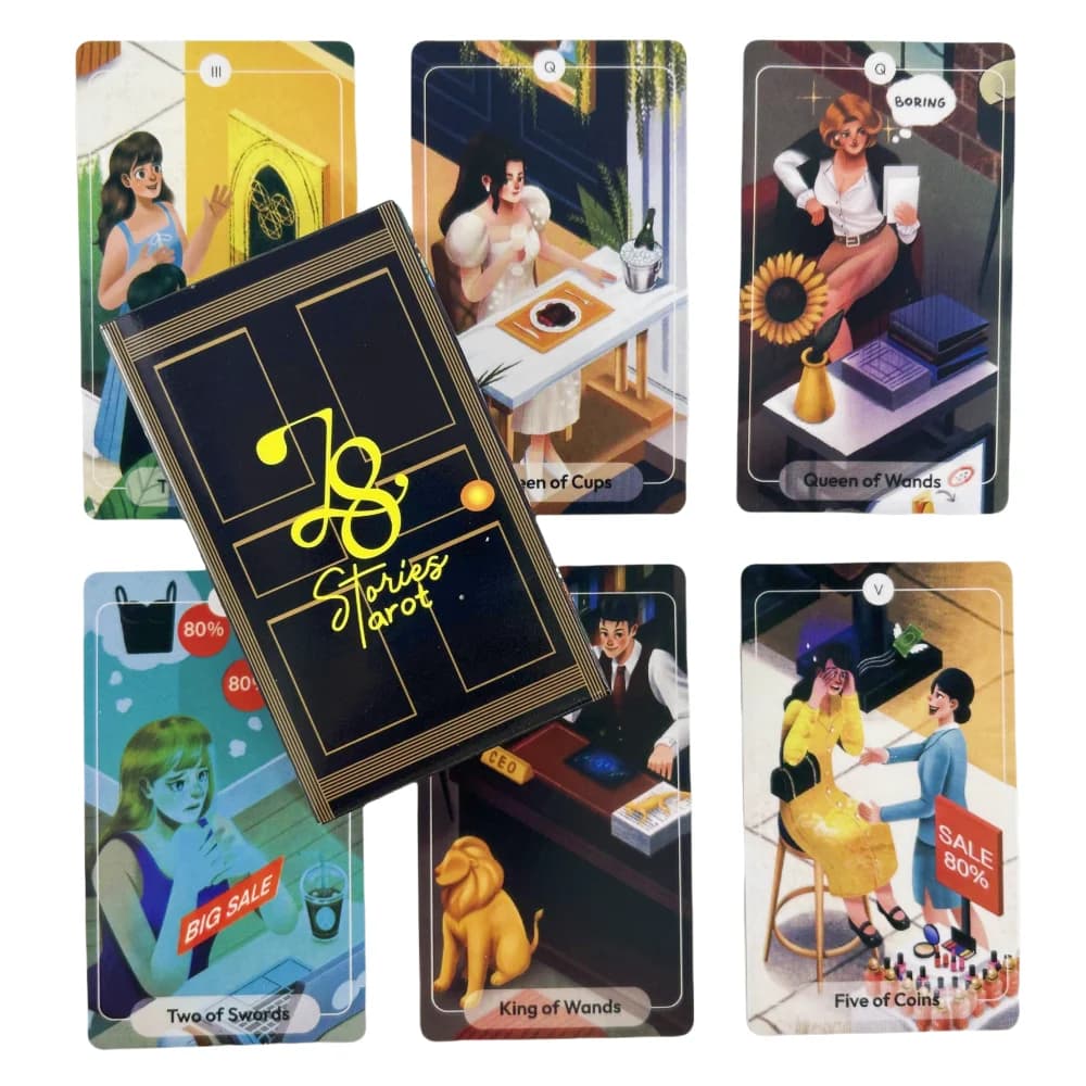 Carte dei tarocchi di 78 storie di vendita calde Carte da gioco da tavolo inglesi