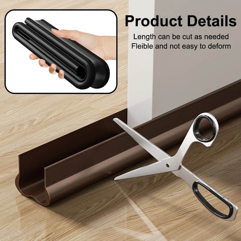 Striscia Sigillante Flessibile Tagliabile per Fondo Porta, Anti-Freddo, Antipolvere, Guarnizione per Porte e Finestre, Fermaporte per Camera da Letto