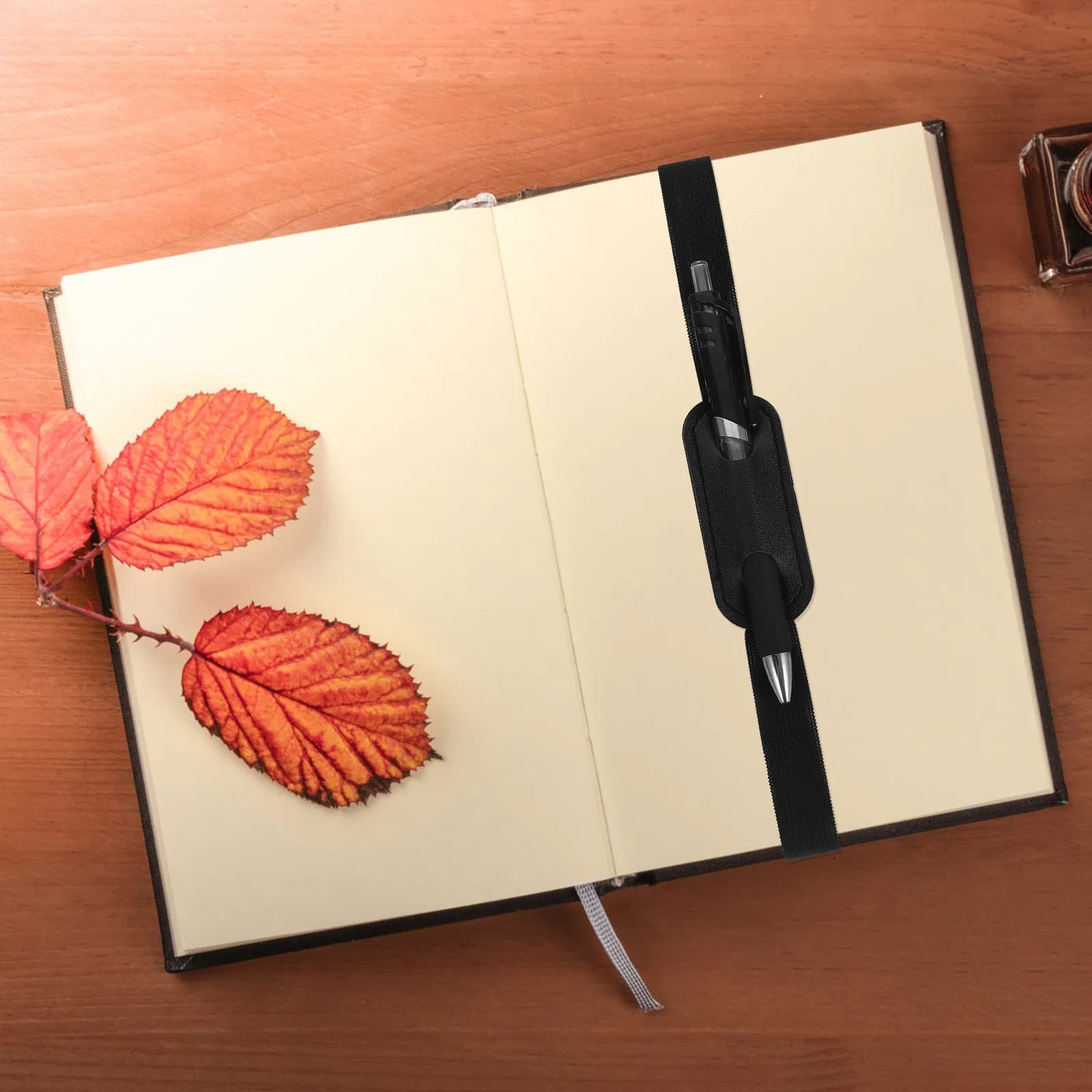 6 custodie per penne con fascia elastica per notebook, agenda, tablet, custodia protettiva per portapenne in PU
