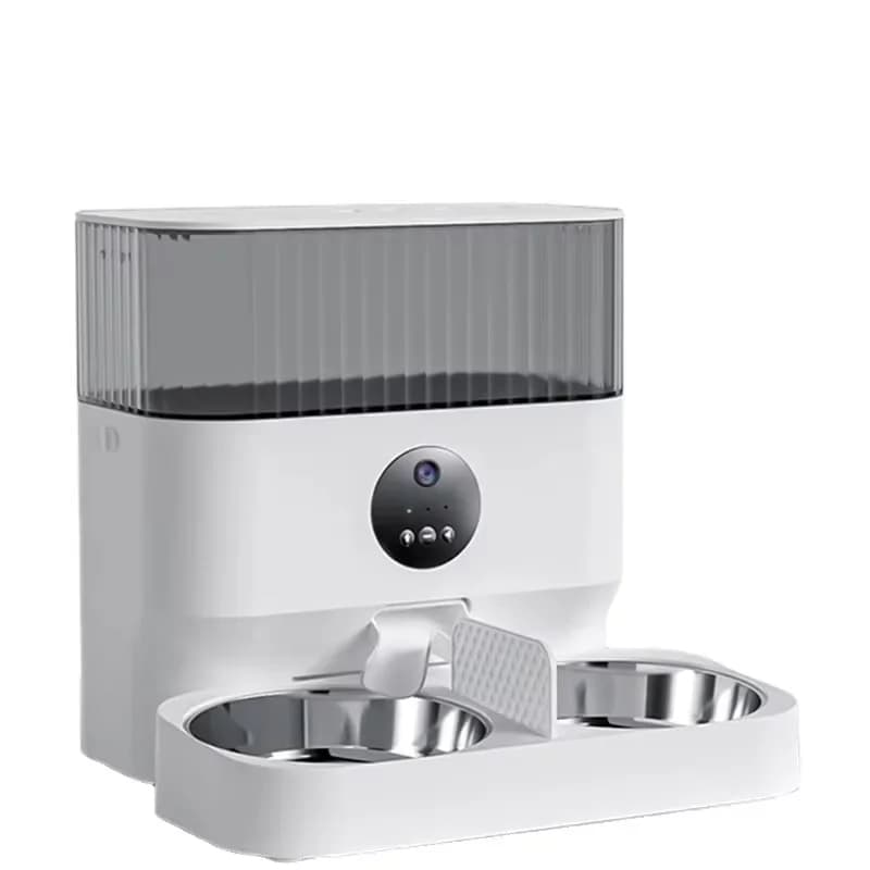 CANBOUN Alimentatore automatico per animali domestici con telecamera HD 1080p Wifi collegato Alimentazione 5V per il controllo Dispenser di ciotole per cibo per cani e gatti Nuova tariffa intelligente