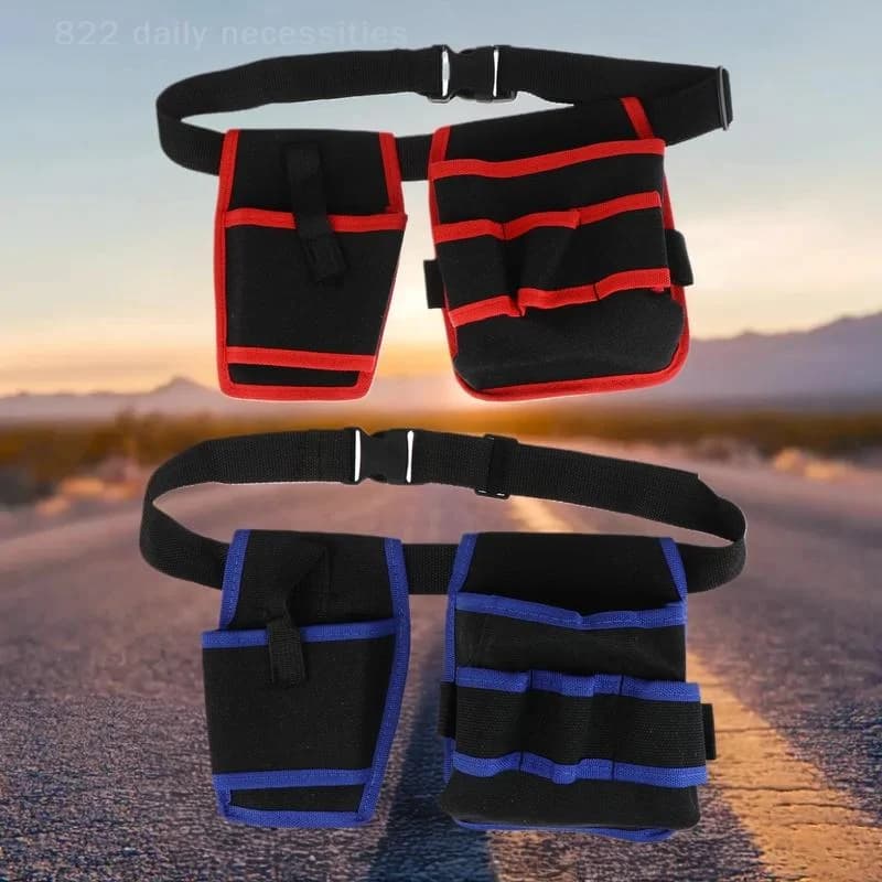1PC Waterproof Adjustable Waist Belt Pouch 360 Rotating Electrician Tool Bag Multiple Pockets Wear-resistant Tools Storage Bag