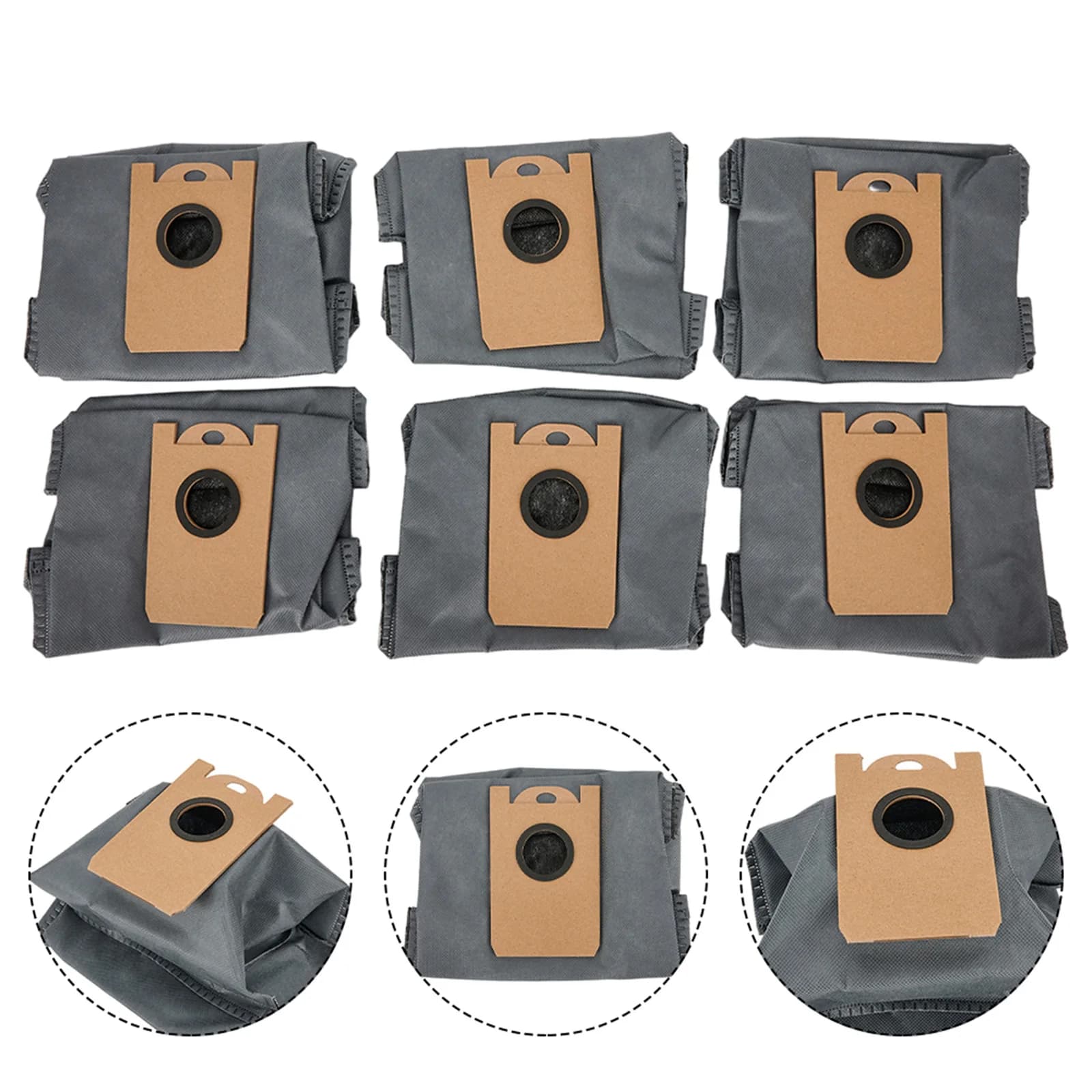 Confezione da 6 sacchetti per la polvere per RoboVac LR30 e parti di ricambio per aspirapolvere robot ibrido+, contenimento efficace della polvere