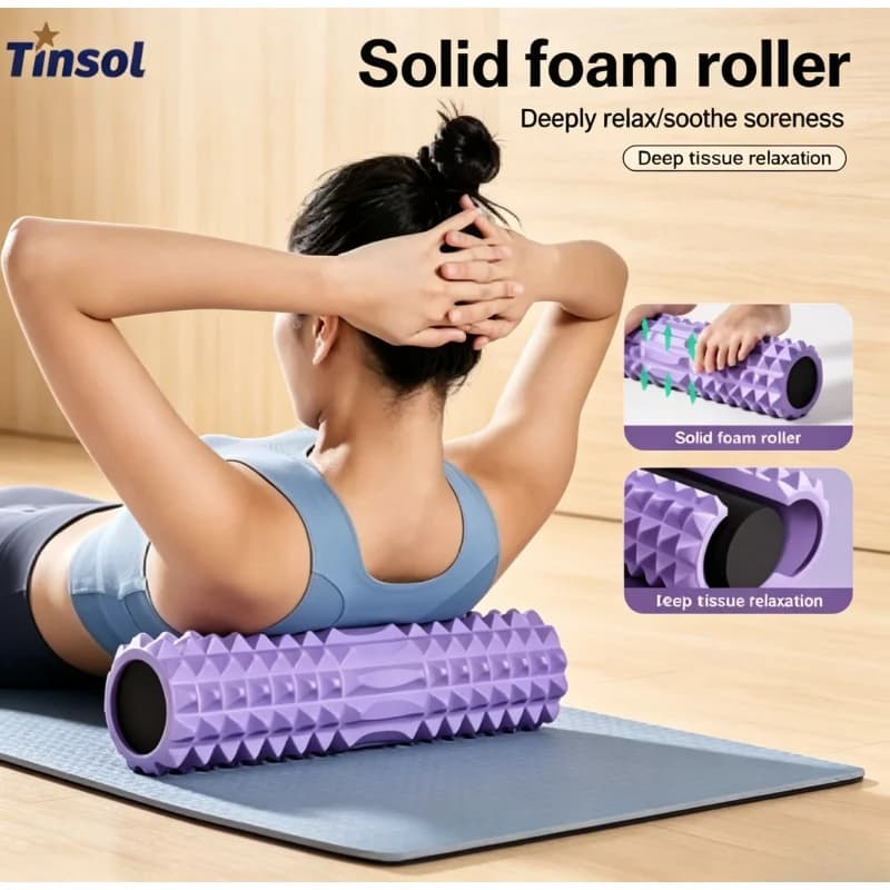 33/45cm Spotted Foam Roller, 3D Yoga Roller for Full Muscular Massage and Rehabilitation