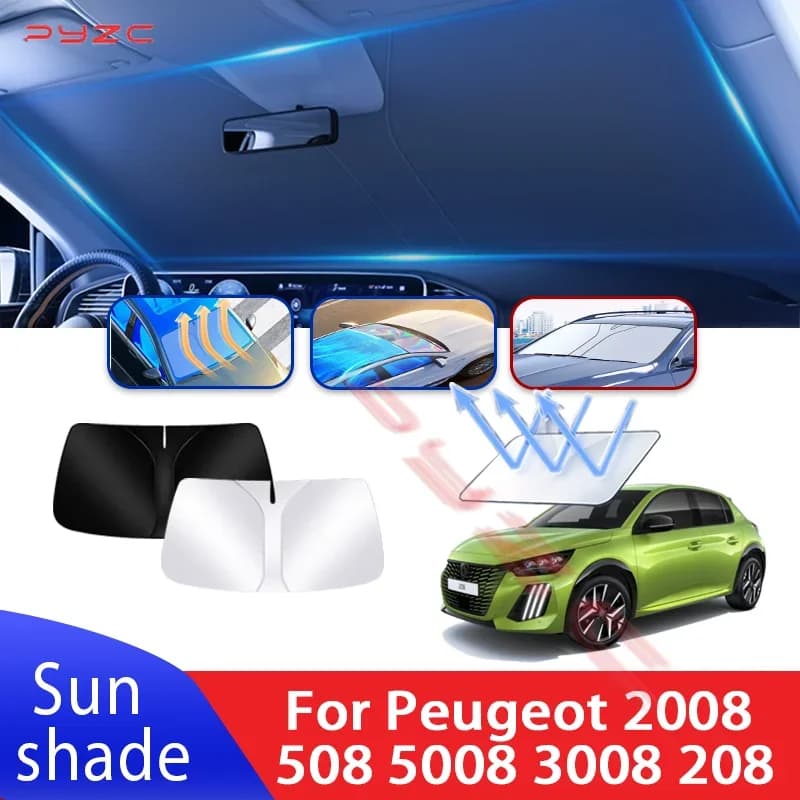 For Peugeot 2008 508 5008 3008 208 2008~2005 Car Sun Visor Auto Front Windshield Sunshade Heat Insulation Summer Accessories