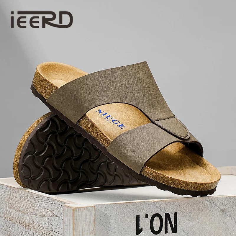 Fashion Mules Slippers For Men and Women Clogs Cork With Arch Support Summer Casual Outdoor Beach Slides Plus Size Home Shoes