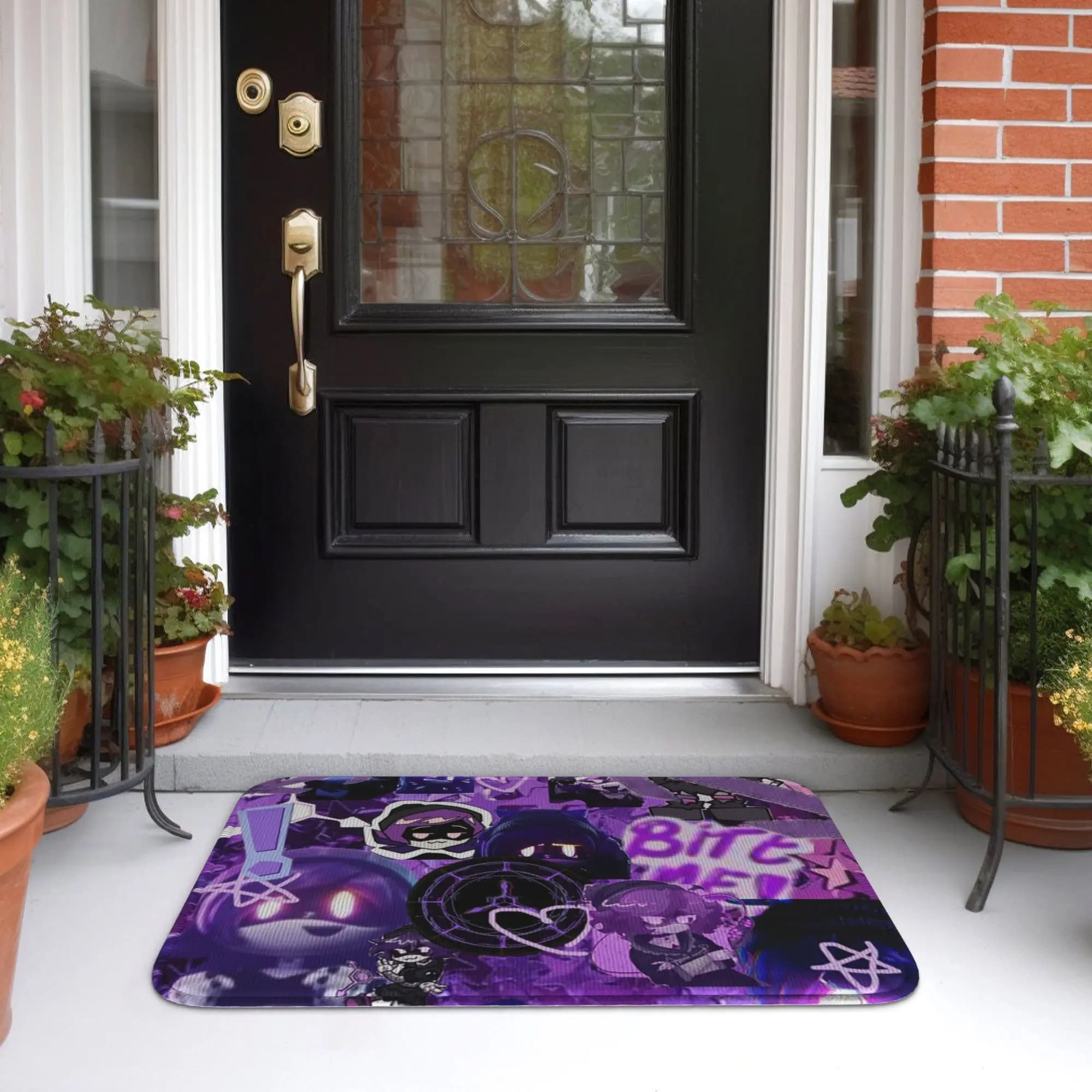 Murder Drones Uzi Collage Doormat Antiwear Carpet Rug Kitchen Entrance Home Floor Mat for Balcony Footpad Mats