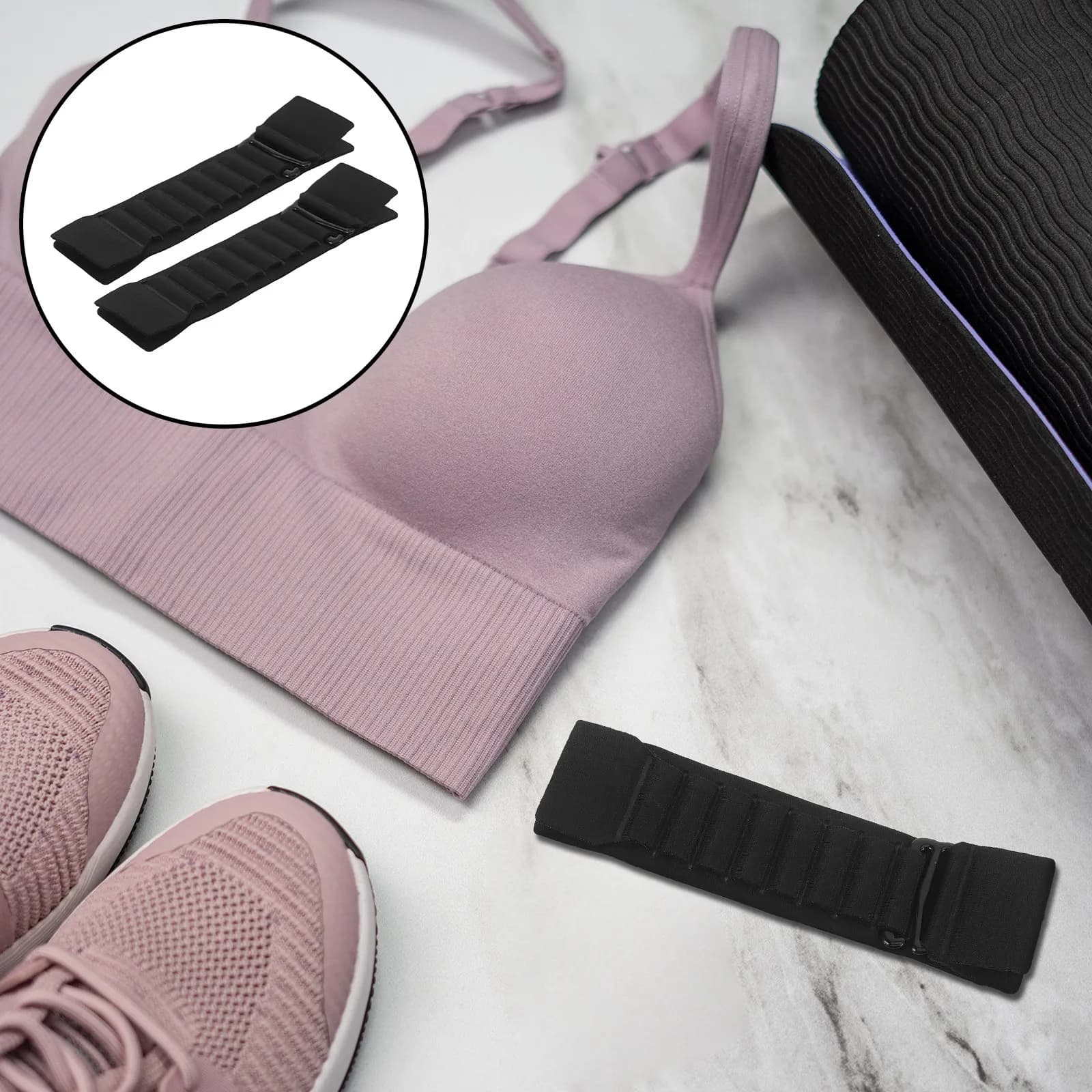 6Pcs Bra Strap Extender Adjustable 8-Hole Bra Buckle Extender Elastic Band Extension for Sports Swimsuit Racerback Comfortable