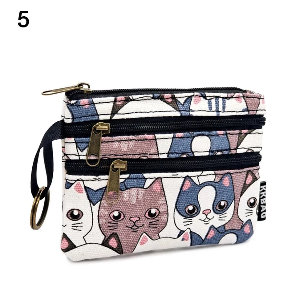 Cute Waterproof Coin Bag Short Zipper Simple Purse Multi-function Wallet