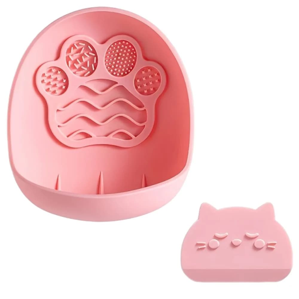 Ciotola per Gatti in Silicone con Ventosa, Staccabile, Stabile, per Alimentazione Lenta, Creativa, Facile da Pulire, Dispenser Cibo per Animali Domestici, Forniture per Animali