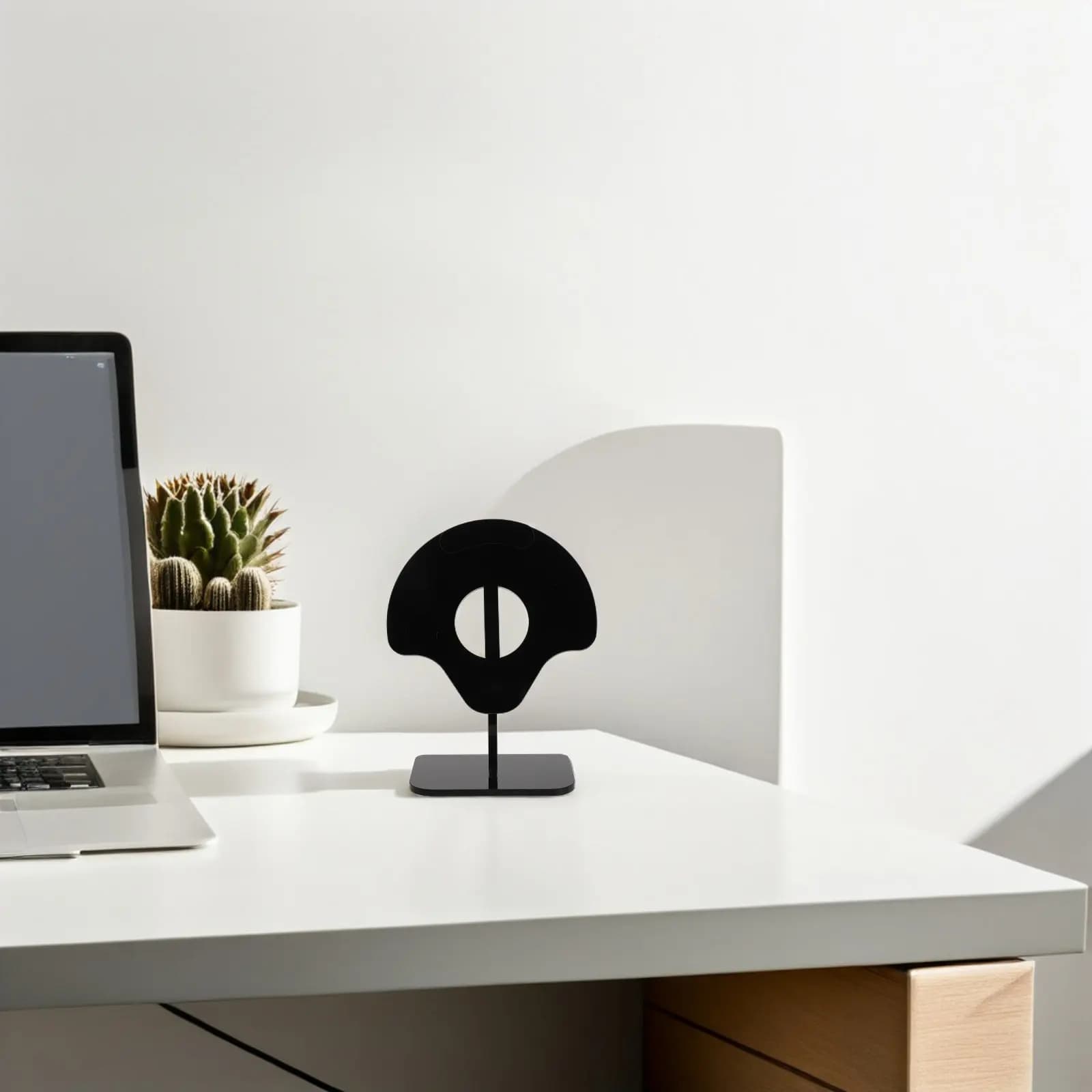 Desk Acrylic Headphone Holder, Ergonomic Arc Headphone Holder Save Space for Gaming, PC, Office, Wireless