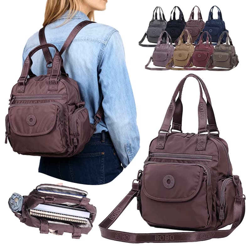 Zaino da donna leggero e versatile Borsa a tracolla unisex multitasche Borse preppy leggere da donna adatte per la borsa da scuola