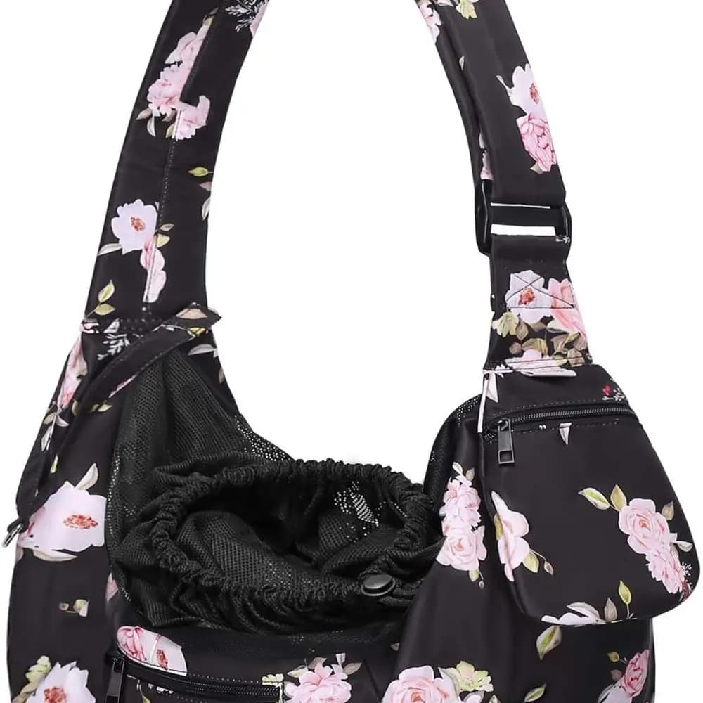 Marsupio per cani e gatti, marsupio per animali domestici, borsa tote per camelia, tracolla imbottita regolabile a mani libere, in poliestere traspirante, morbido da trasporto