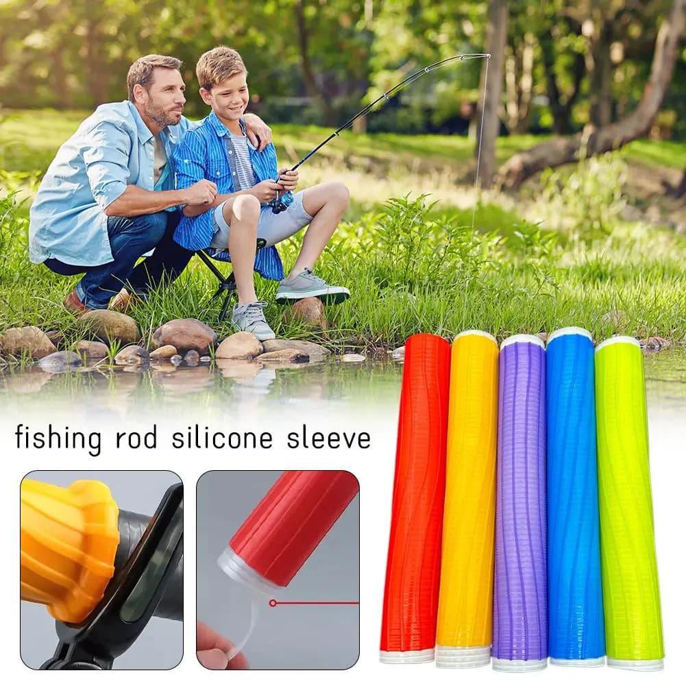 Copertura per Manico di Canna da Pesca a Restringimento Rapido, Impugnatura Antiscivolo in Silicone, Protezione Universale 17-32mm per Canna da Pesca