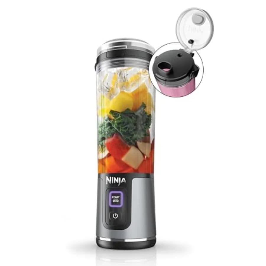 BC151BK Wireless Portable Frullator Black 18oz, Personal Frullator for Frullati and Smoothie, Without BPA, Coperchio Antigoccia con Beccuccio