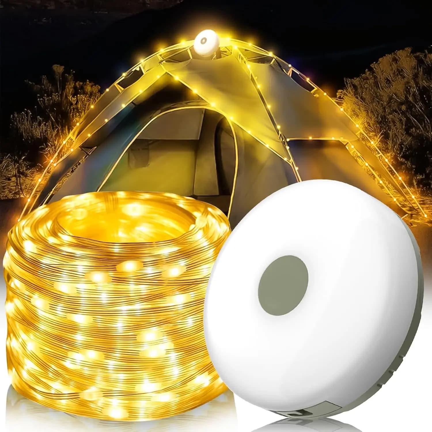 Luce da campeggio esterna USB ricaricabile impermeabile catena luminosa portatile e scalabile sospesa tenda da cielo atmosfera stringa di luce