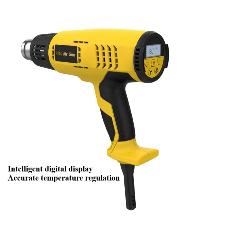 Pistola per cottura con rivestimento in pellicola termoretraibile multifunzionale per autoveicoli, display digitale di grado industriale, pistola ad aria calda