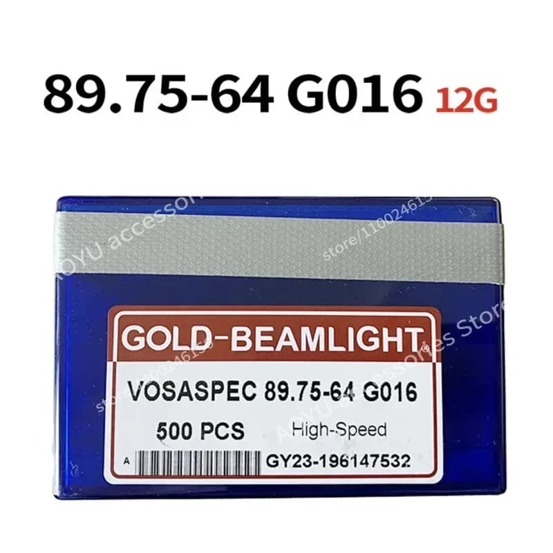 250 Aghi GOLD-BEAMLIGHT VOSASPEC 89.75-64 G016 12G per Macchine per Maglieria Computerizzate