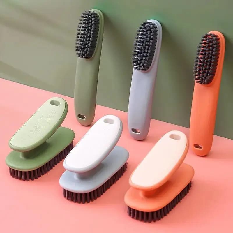 Long Handle Shoe Brush Home Travel Brush Simple Contrast Color Laundry Portable Brush Shoe Cleaning Brush Laundry Brush Set