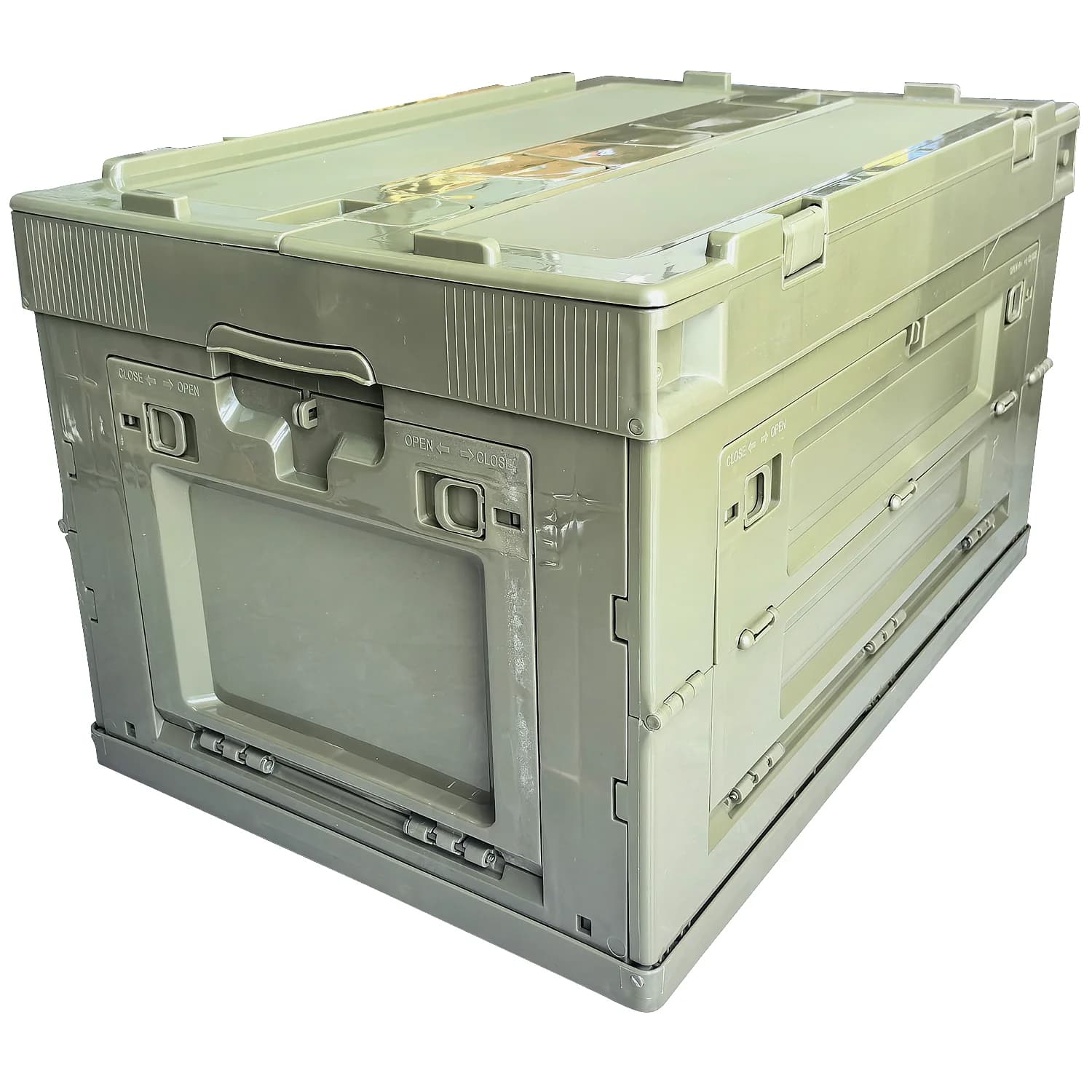 Scatola di immagazzinaggio pieghevole in PP da 65 litri Scatola pieghevole da campeggio per auto Gadget militare da viaggio per auto Attrezzatura da campeggio Accessori da esterno