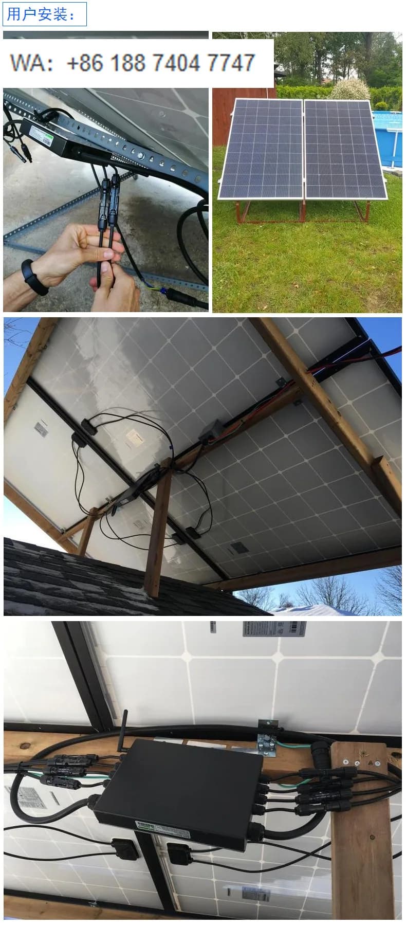 Inverter Solare Ibrido Micro Grid 4-in-1 con Uscita Singola On-Grid, Efficienza 95%, 120/230VAC 50/60Hz, Uscita 30A per Pannello Solare